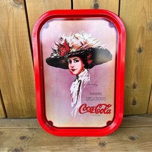 VINTAGE COCA COLA  SERVING TRAY w/1909 "LADY IN THE HAT"  by Hamilton King